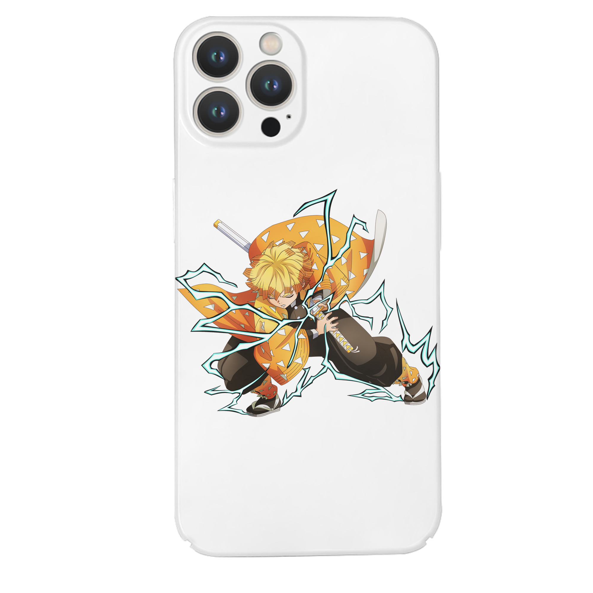 （画像用） 鬼滅の刃（きめつのやいば）我妻 善逸／あがつま ぜんいつ Agatsuma Zenitsu 【iPhone 14シリーズ対応】ハードケース